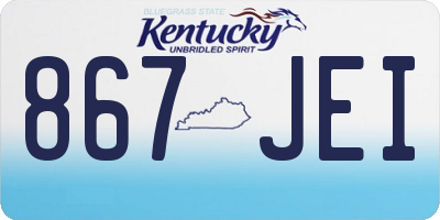 KY license plate 867JEI