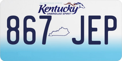 KY license plate 867JEP
