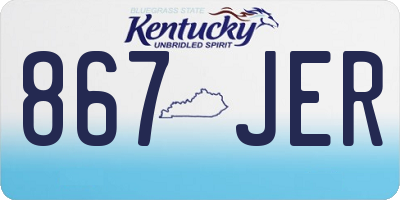 KY license plate 867JER