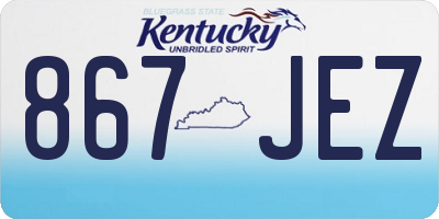 KY license plate 867JEZ