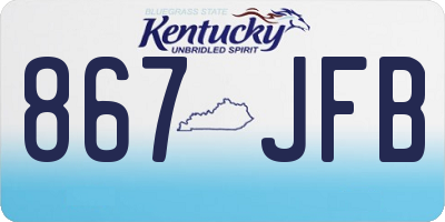 KY license plate 867JFB