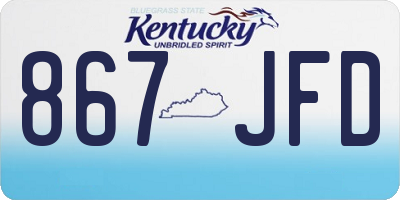 KY license plate 867JFD