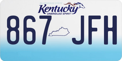 KY license plate 867JFH