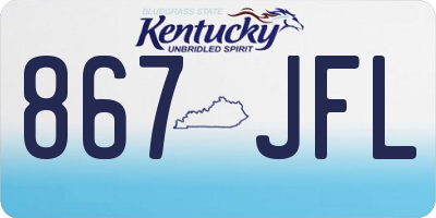 KY license plate 867JFL