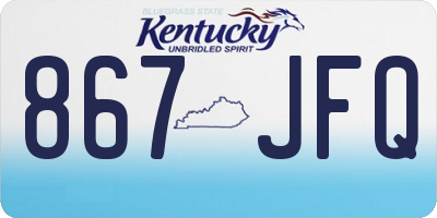KY license plate 867JFQ