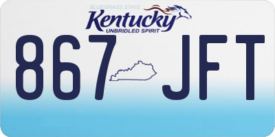 KY license plate 867JFT