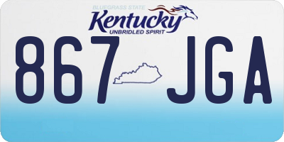 KY license plate 867JGA
