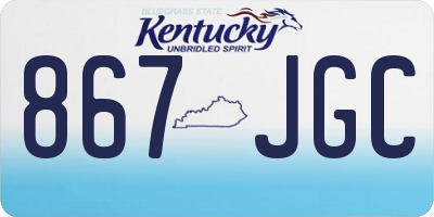 KY license plate 867JGC