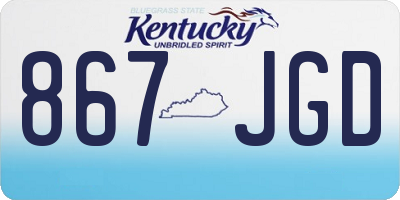KY license plate 867JGD