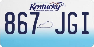 KY license plate 867JGI