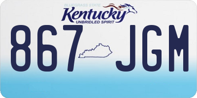 KY license plate 867JGM