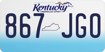 KY license plate 867JGO