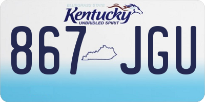 KY license plate 867JGU