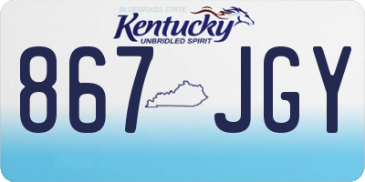 KY license plate 867JGY