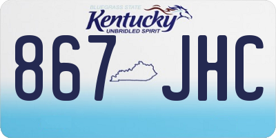 KY license plate 867JHC
