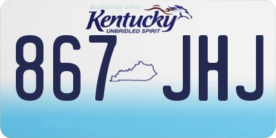 KY license plate 867JHJ