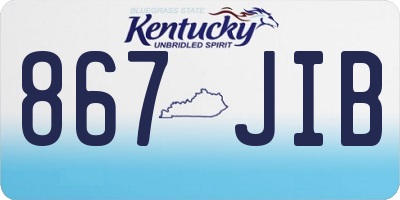 KY license plate 867JIB
