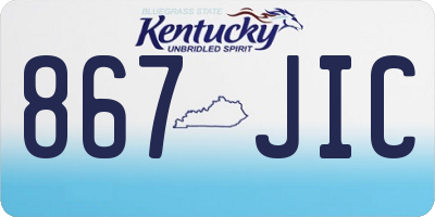 KY license plate 867JIC