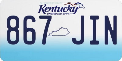 KY license plate 867JIN