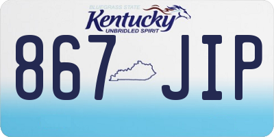 KY license plate 867JIP