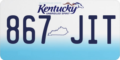 KY license plate 867JIT
