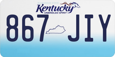 KY license plate 867JIY