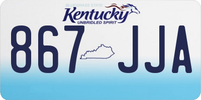 KY license plate 867JJA