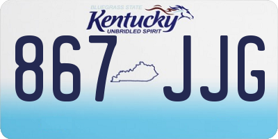 KY license plate 867JJG