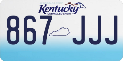 KY license plate 867JJJ