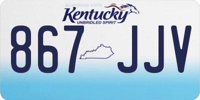 KY license plate 867JJV