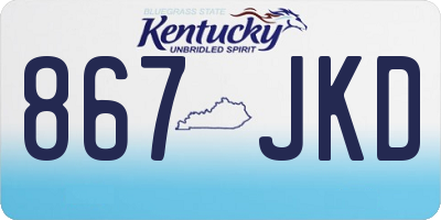 KY license plate 867JKD