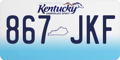 KY license plate 867JKF