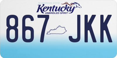 KY license plate 867JKK