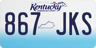 KY license plate 867JKS