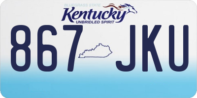 KY license plate 867JKU