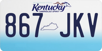 KY license plate 867JKV