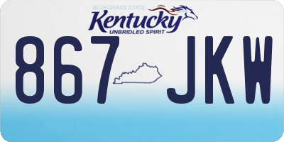 KY license plate 867JKW