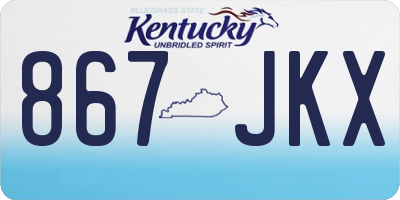 KY license plate 867JKX