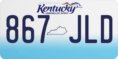 KY license plate 867JLD