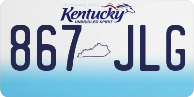 KY license plate 867JLG