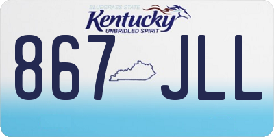 KY license plate 867JLL