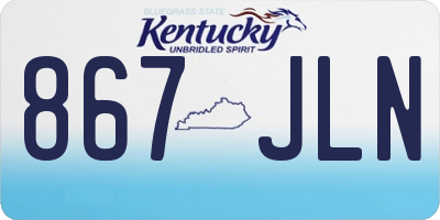 KY license plate 867JLN