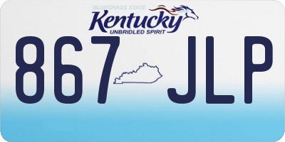 KY license plate 867JLP