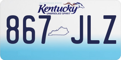 KY license plate 867JLZ