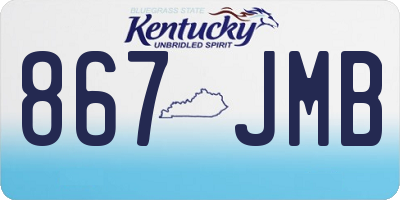 KY license plate 867JMB
