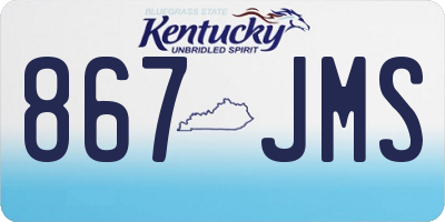 KY license plate 867JMS