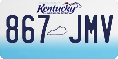 KY license plate 867JMV