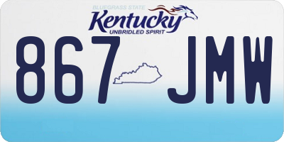KY license plate 867JMW
