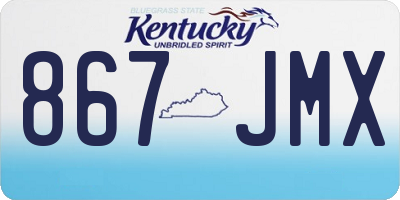 KY license plate 867JMX