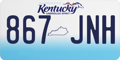 KY license plate 867JNH